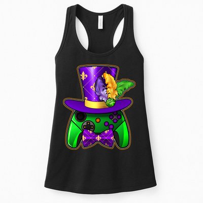 Funny Cool Mardi Gras Video Game Controller Gamer Womens Tank Top