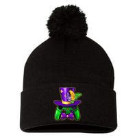Funny Cool Mardi Gras Video Game Controller Gamer Pom Pom 12in Knit Beanie