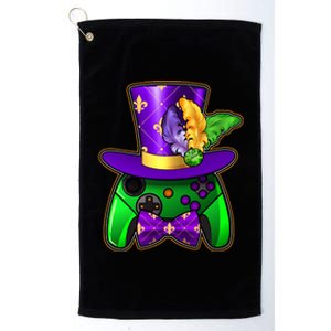 Funny Cool Mardi Gras Video Game Controller Gamer Platinum Collection Golf Towel