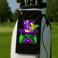 Funny Cool Mardi Gras Video Game Controller Gamer Golf Towel