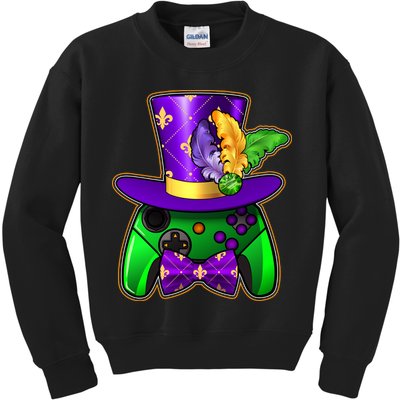 Funny Cool Mardi Gras Video Game Controller Gamer Kids Sweatshirt