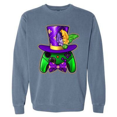 Funny Cool Mardi Gras Video Game Controller Gamer Garment-Dyed Sweatshirt