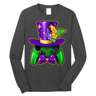 Funny Cool Mardi Gras Video Game Controller Gamer Long Sleeve Shirt