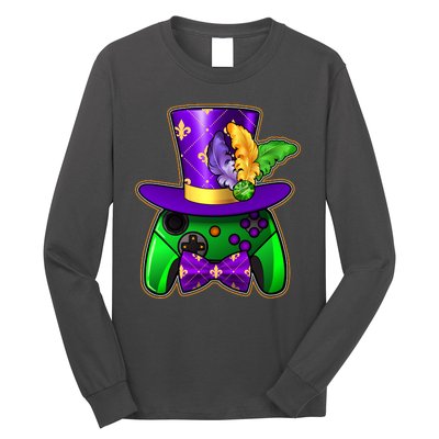 Funny Cool Mardi Gras Video Game Controller Gamer Long Sleeve Shirt