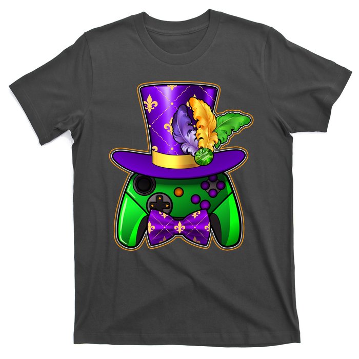 Funny Cool Mardi Gras Video Game Controller Gamer T-Shirt