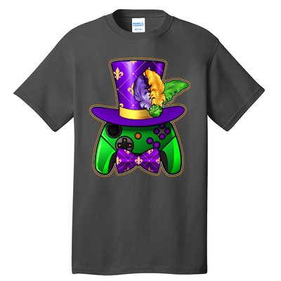 Funny Cool Mardi Gras Video Game Controller Gamer Tall T-Shirt