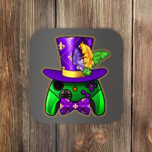 Funny Cool Mardi Gras Video Game Controller Gamer Coaster