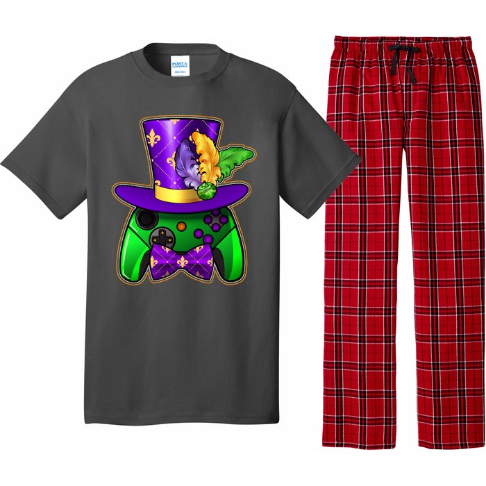 Funny Cool Mardi Gras Video Game Controller Gamer Pajama Set