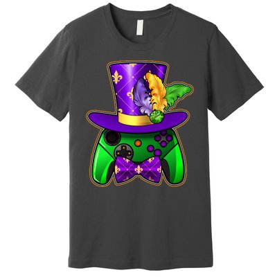 Funny Cool Mardi Gras Video Game Controller Gamer Premium T-Shirt