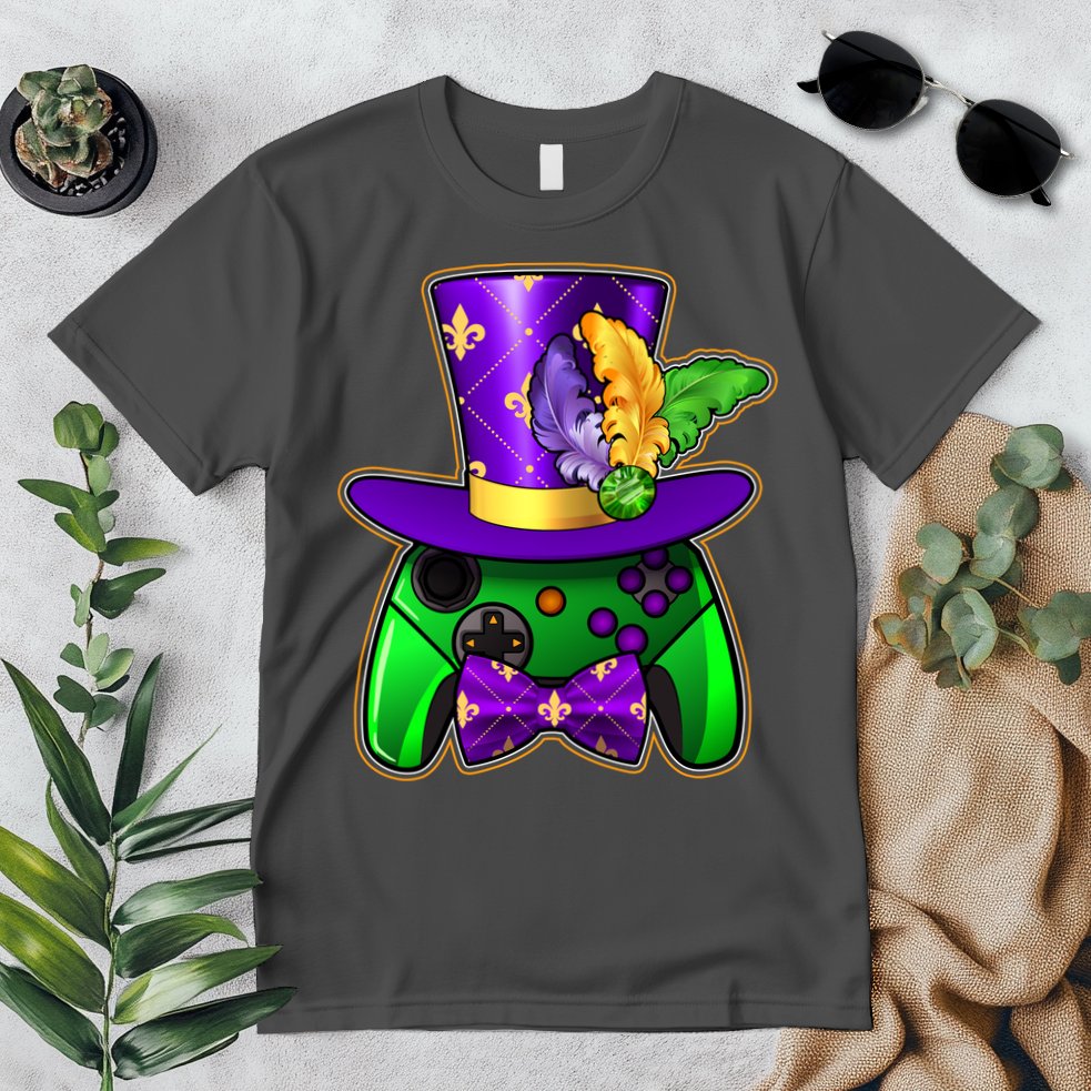 Funny Cool Mardi Gras Video Game Controller Gamer Premium T-Shirt