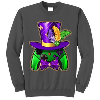 Funny Cool Mardi Gras Video Game Controller Gamer Tall Sweatshirt