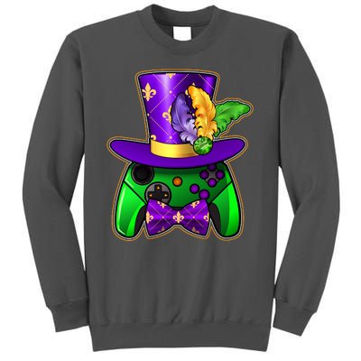 Funny Cool Mardi Gras Video Game Controller Gamer Tall Sweatshirt