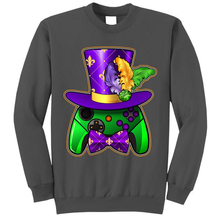 Funny Cool Mardi Gras Video Game Controller Gamer Tall Sweatshirt