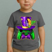 Funny Cool Mardi Gras Video Game Controller Gamer Toddler T-Shirt