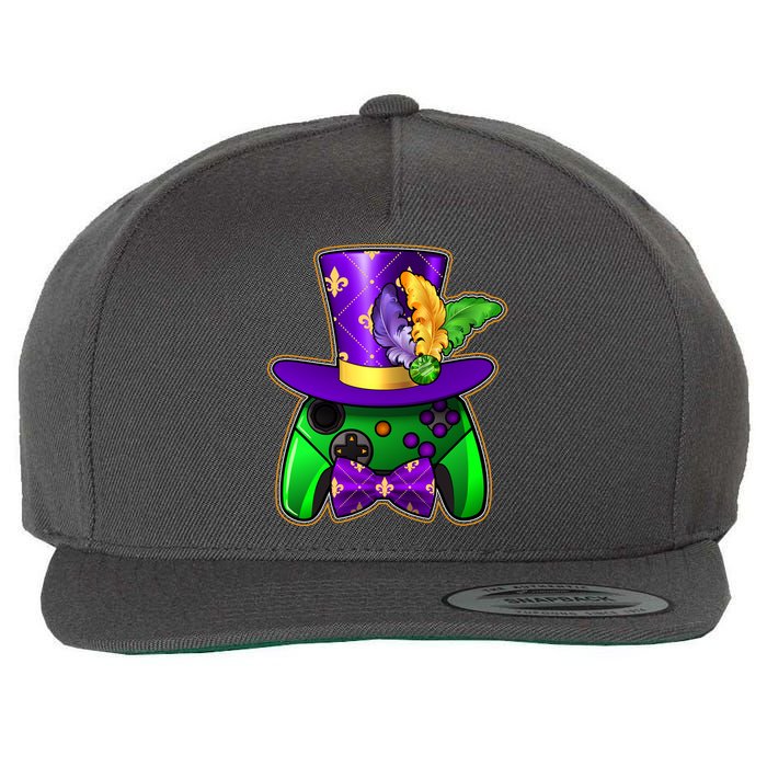 Funny Cool Mardi Gras Video Game Controller Gamer Wool Snapback Cap