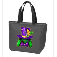 Funny Cool Mardi Gras Video Game Controller Gamer Zip Tote Bag