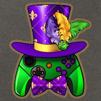 Funny Cool Mardi Gras Video Game Controller Gamer Cotton Canvas Backpack