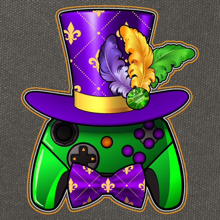 Funny Cool Mardi Gras Video Game Controller Gamer Cotton Canvas Backpack