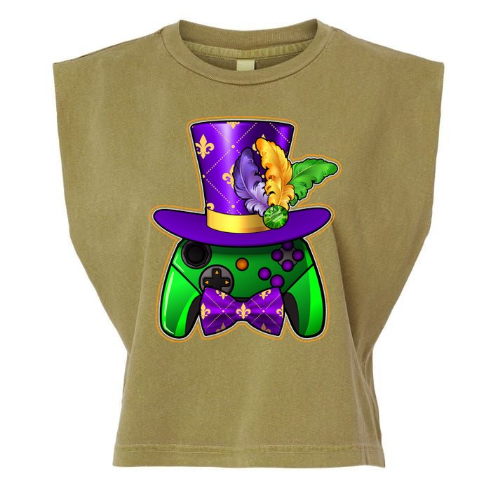 Funny Cool Mardi Gras Video Game Controller Gamer Garment-Dyed Women's Muscle Tee