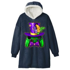 Funny Cool Mardi Gras Video Game Controller Gamer Hooded Wearable Blanket