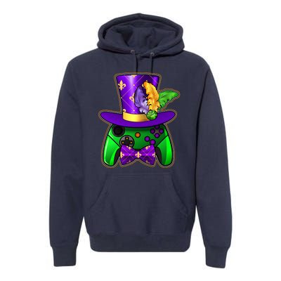 Funny Cool Mardi Gras Video Game Controller Gamer Premium Hoodie