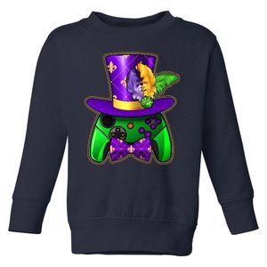 Funny Cool Mardi Gras Video Game Controller Gamer Toddler Sweatshirt