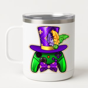 Funny Cool Mardi Gras Video Game Controller Gamer 12 oz Stainless Steel Tumbler Cup