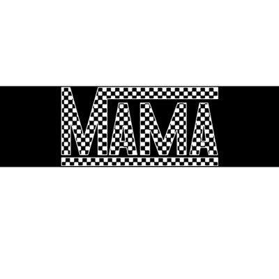 Funny Checkered Mama Black White Gift Women Bumper Sticker