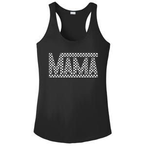 Funny Checkered Mama Black White Gift Women Ladies PosiCharge Competitor Racerback Tank