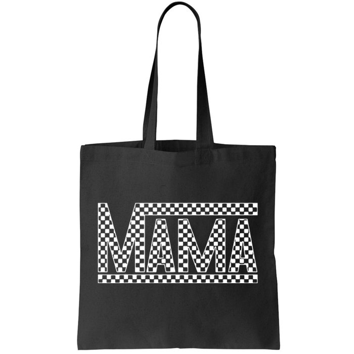 Funny Checkered Mama Black White Gift Women Tote Bag