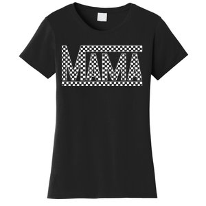 Funny Checkered Mama Black White Gift Women Women's T-Shirt