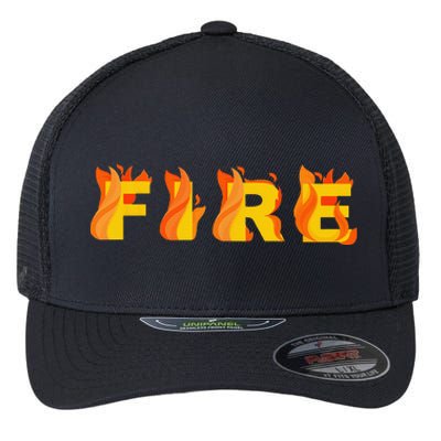 FIRE Couple Matching DIY Last Minute Halloween Party Costume Flexfit Unipanel Trucker Cap