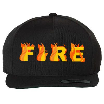 FIRE Couple Matching DIY Last Minute Halloween Party Costume Wool Snapback Cap