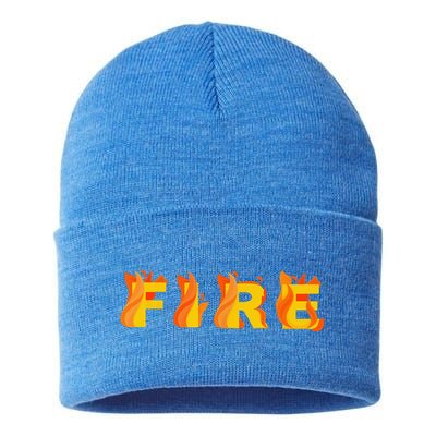 FIRE Couple Matching DIY Last Minute Halloween Party Costume Sustainable Knit Beanie