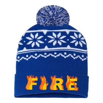 FIRE Couple Matching DIY Last Minute Halloween Party Costume USA-Made Snowflake Beanie