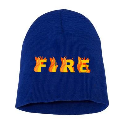 FIRE Couple Matching DIY Last Minute Halloween Party Costume Short Acrylic Beanie