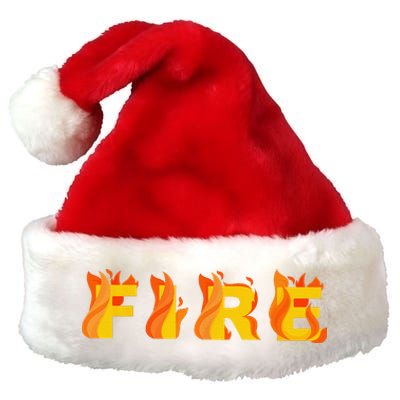 FIRE Couple Matching DIY Last Minute Halloween Party Costume Premium Christmas Santa Hat