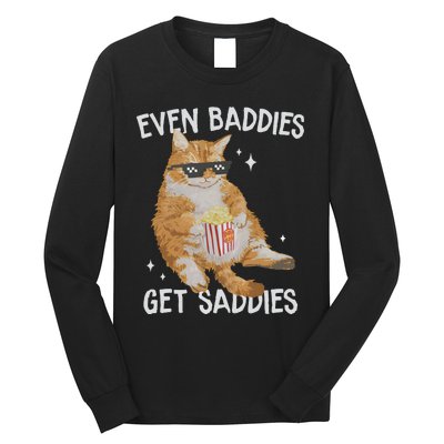 Funny Cat Meme Retro Weirdcore Long Sleeve Shirt