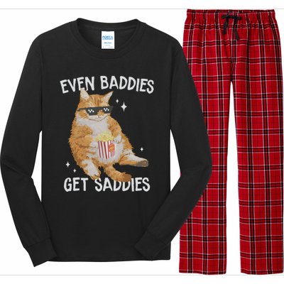 Funny Cat Meme Retro Weirdcore Long Sleeve Pajama Set