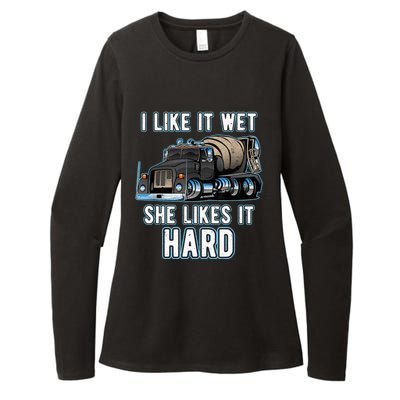 Funny Concrete Mixer - Cement Mixer Truck Driver Present Womens CVC Long Sleeve Shirt