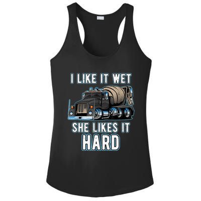 Funny Concrete Mixer - Cement Mixer Truck Driver Present Ladies PosiCharge Competitor Racerback Tank