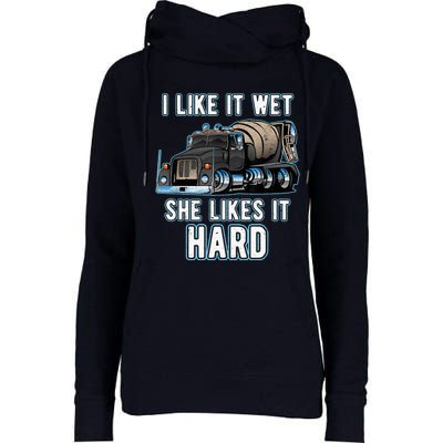 Funny Concrete Mixer - Cement Mixer Truck Driver Present Womens Funnel Neck Pullover Hood