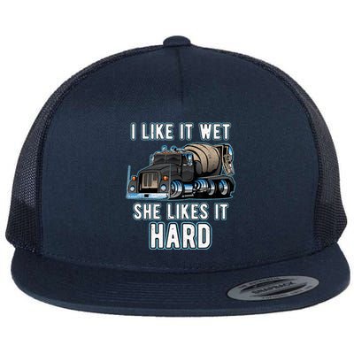 Funny Concrete Mixer - Cement Mixer Truck Driver Present Flat Bill Trucker Hat