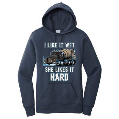 Funny Concrete Mixer - Cement Mixer Truck Driver Present Women's Pullover Hoodie