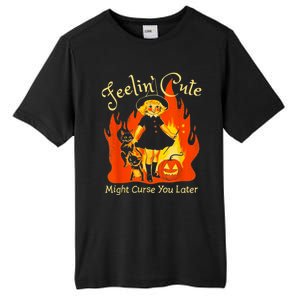 Feeling Cute Might Curse You Later Cute Witch Tall Fusion ChromaSoft Performance T-Shirt