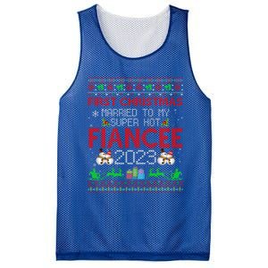 First Christmas Married To My Super Hot Fiancee Ugly Sweater Cute Gift Mesh Reversible Basketball Jersey Tank