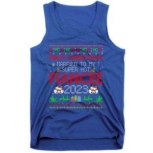 First Christmas Married To My Super Hot Fiancee Ugly Sweater Cute Gift Tank Top