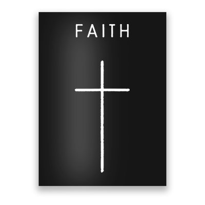Faith Cross Minimalist Christian Religious Jesus Poster