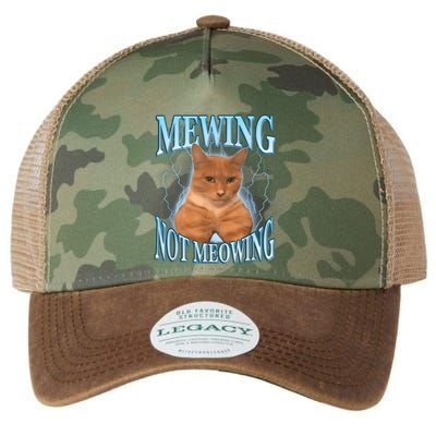 Funny Cat Meme Mewing Looksmax Meowing Cat Trend Legacy Tie Dye Trucker Hat