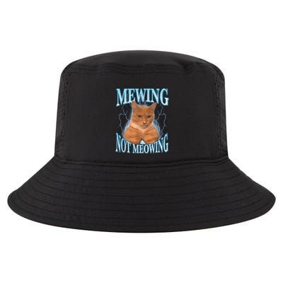 Funny Cat Meme Mewing Looksmax Meowing Cat Trend Cool Comfort Performance Bucket Hat